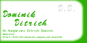dominik ditrich business card